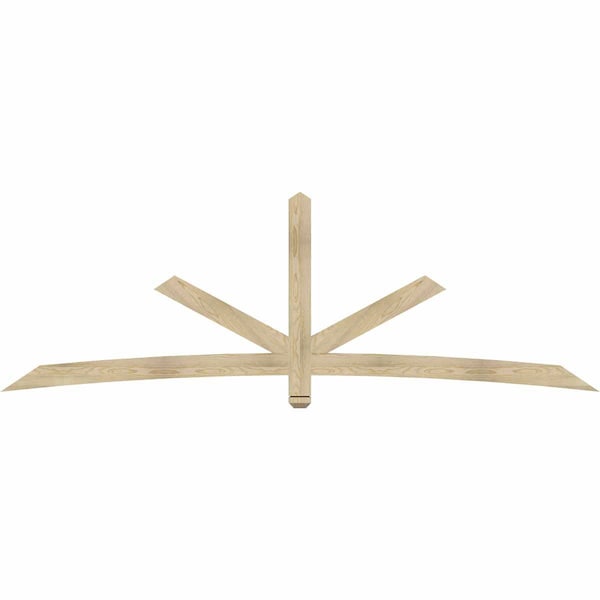 Ekena Millwork Alberta Rough Sawn Timber Gable Bracket, Douglas Fir, 108"W x 36"H x 2"D x 4"F, 8/12 Pitch GBW108X36X0204ALB00RDF - main